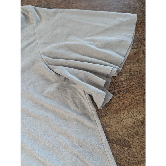 Women's shirt top size medium Worthington suede vneck soft brown EUC - Picture 4 of 6